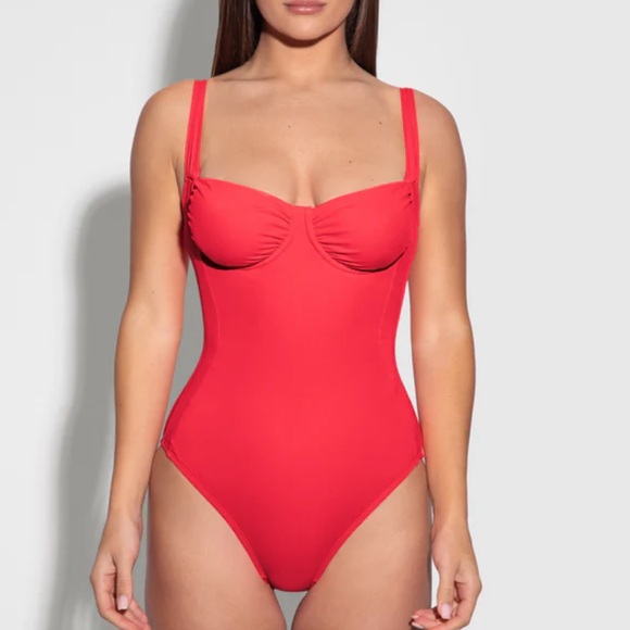 Ta3 Shaping One Piece Swimsuit Sweetie- Hot Coral Large (xl torso) NWT - Picture 3 of 7